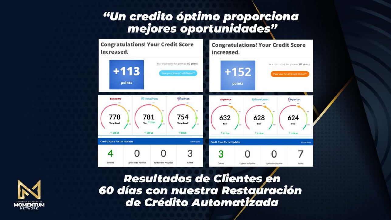 Página 9 de la presentación Restauración de créditos
