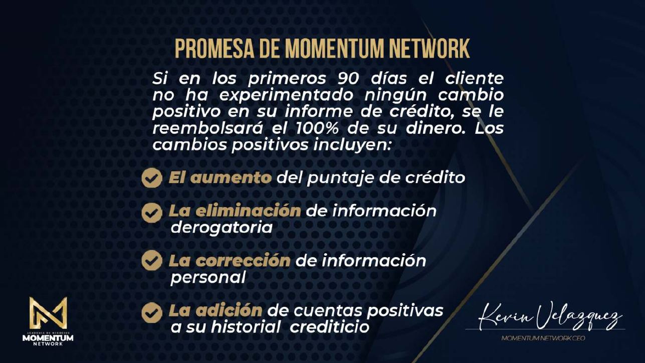 Página 8 de la presentación Restauración de créditos