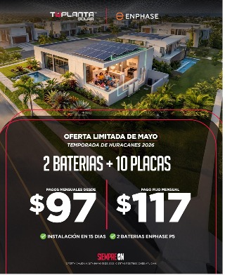 Oferta solar — 2 baterías + 10 placas